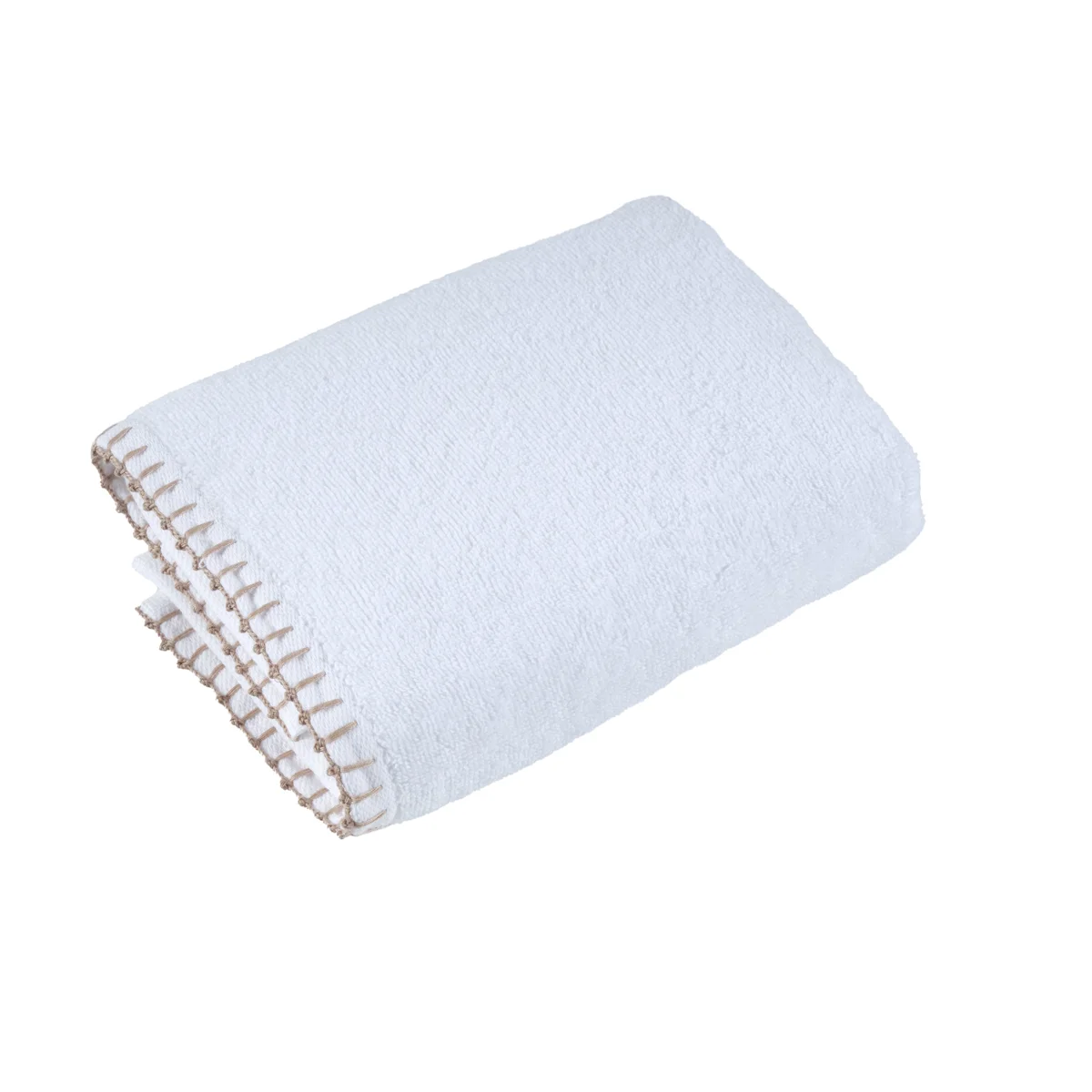 Manamo Frigya  Embroidered Face Towel White/Linen 50x85