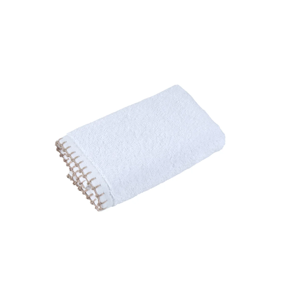 Manamo Frigya Embroidered Hand Towel White/Linen 30x50