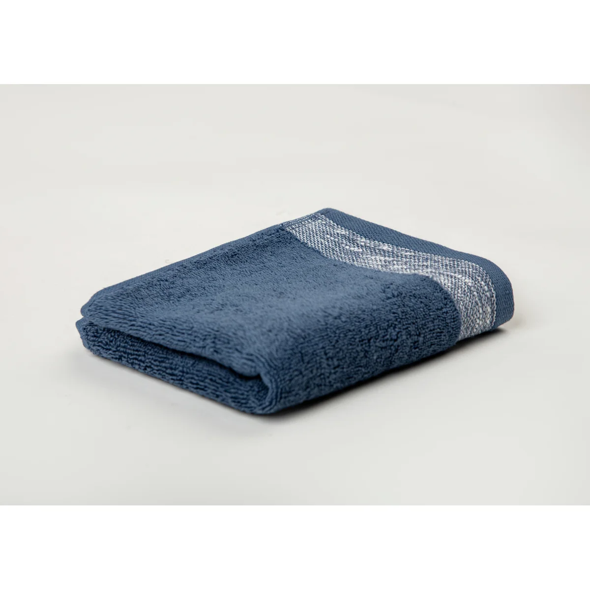 Manamo Pender Jacquard Hand Towel Cotton Indigo 30x50 cm