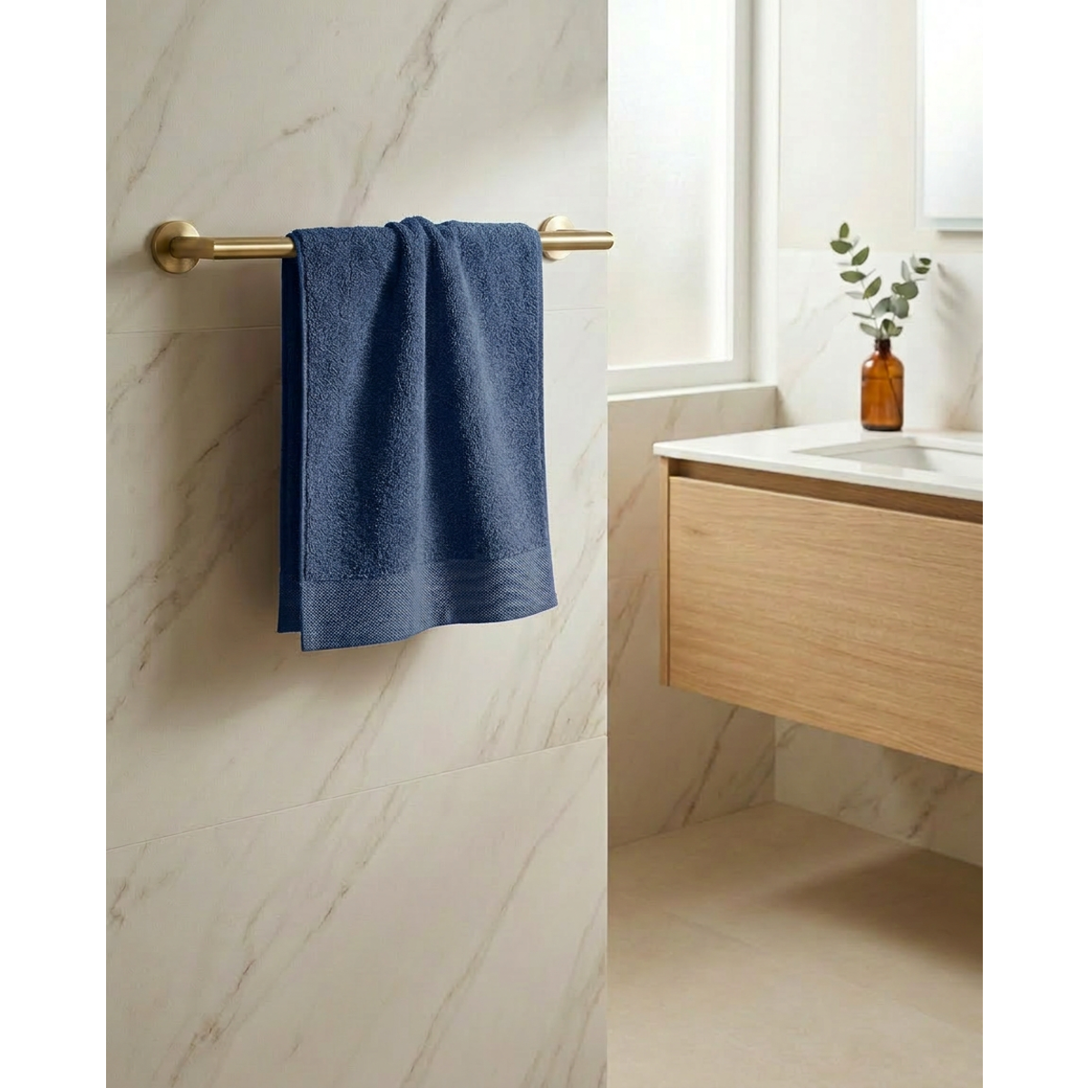 Manamo Pure Bamboo Face Towel Indigo 50x85 cm