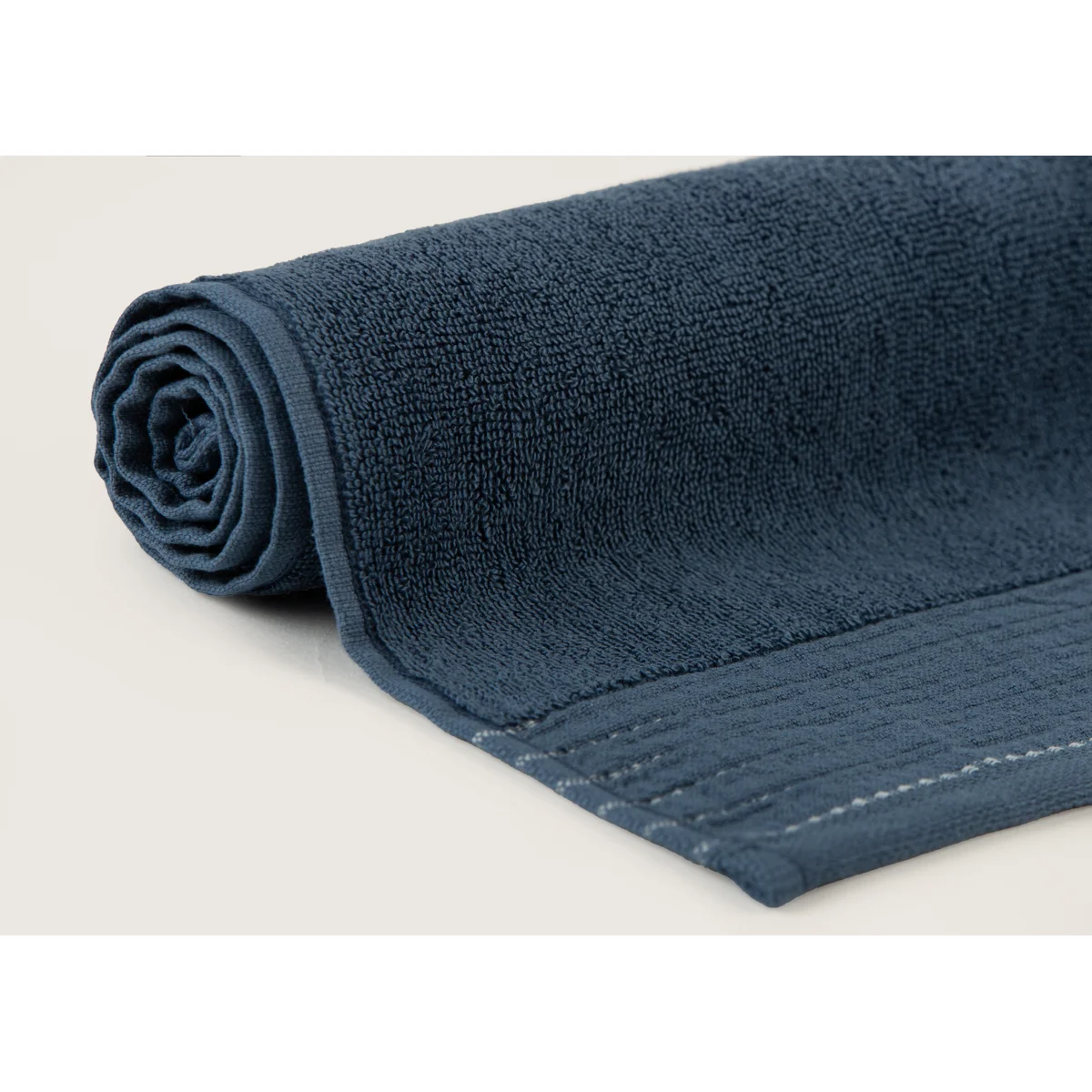 Manamo Clave Jacquard Bath Towel Cotton Indigo 70x140 cm