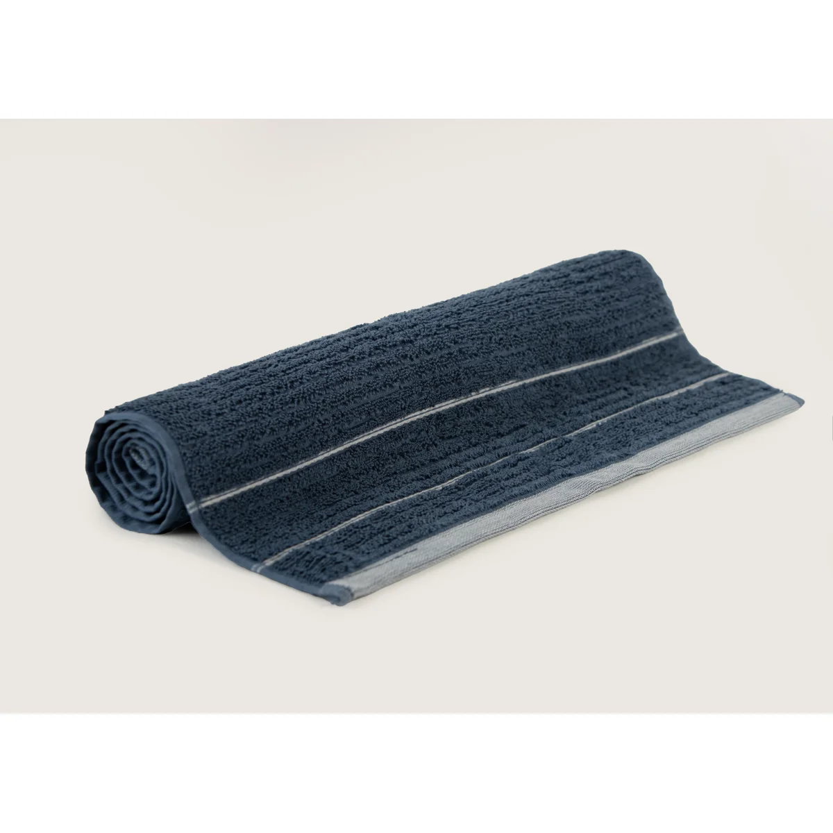 Manamo Bettine Jacquard Bath Towel Cotton Indigo 70x140 cm