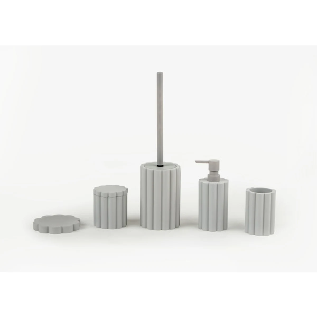 Manamo Tria Soap Dish  Polyresin Gray  11.7x11.7x1.8 cm