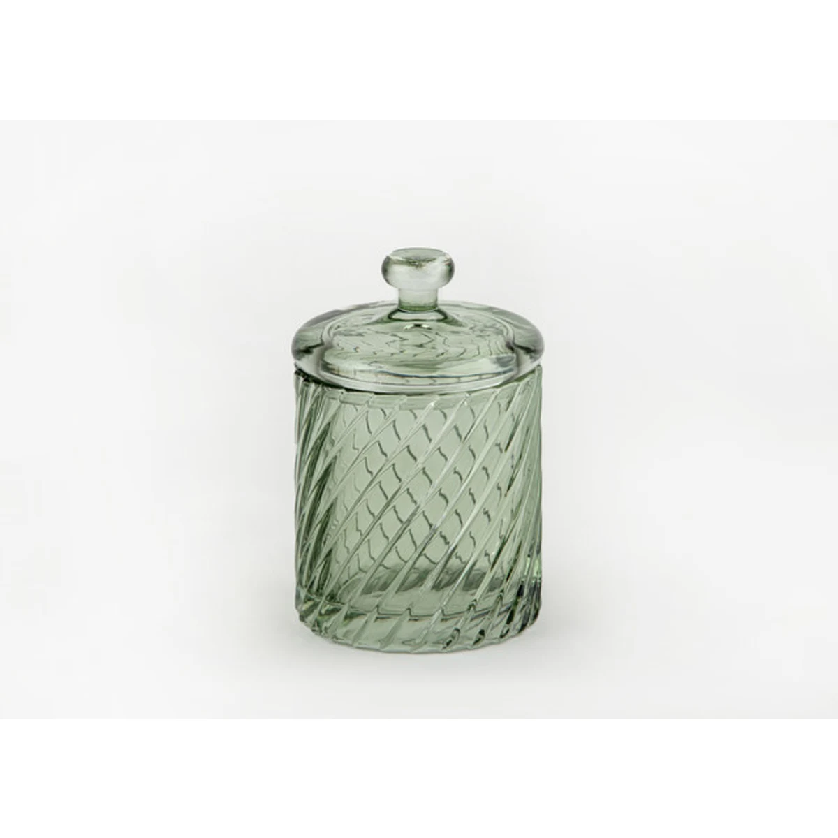 Manamo Pearl Cotton Cover Glass Green  10.2x10.2x15.3 cm