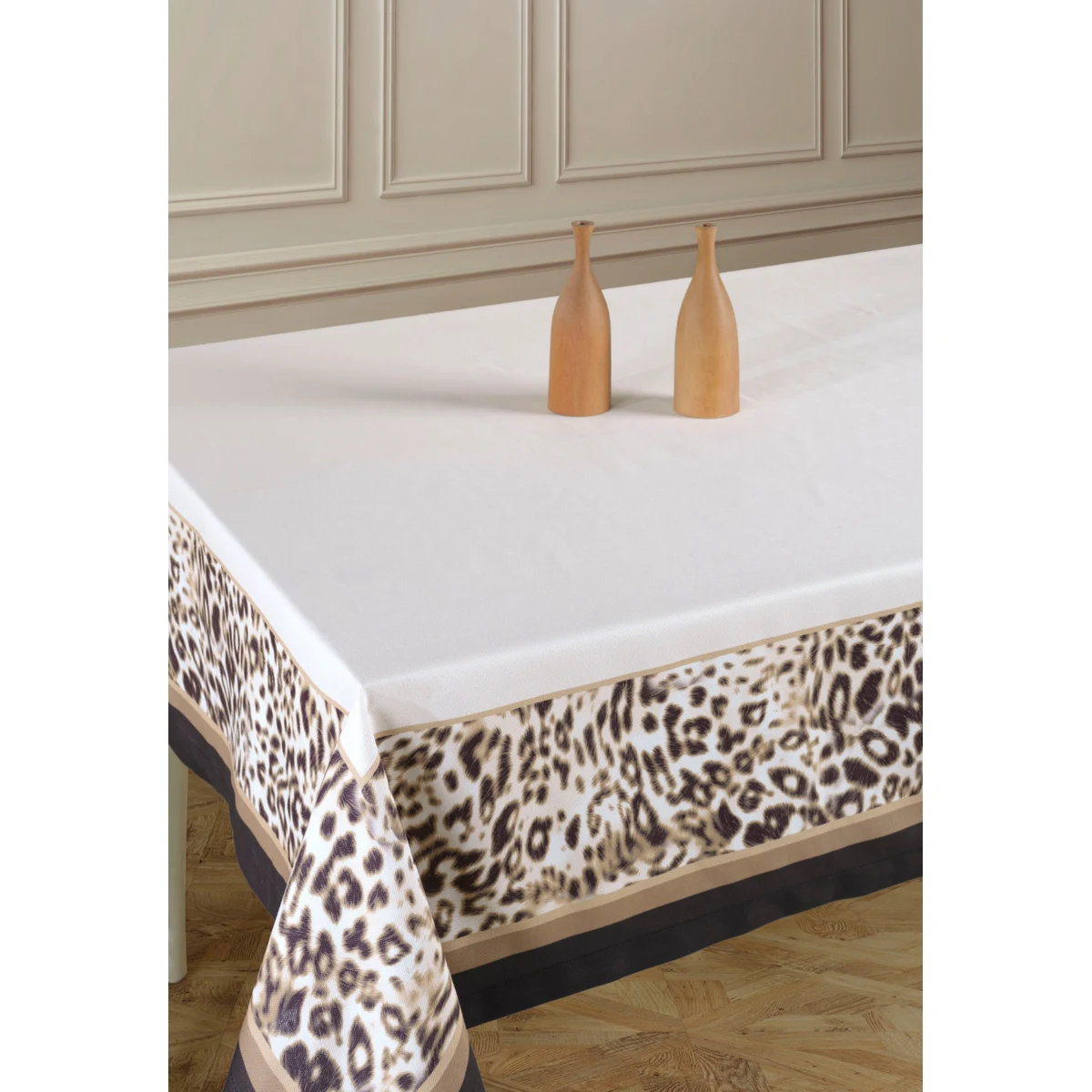 Manamo Leopard მაგიდის სუფრა დიჯიტალ პრინტით პოლიესტერის 140x250 სმ