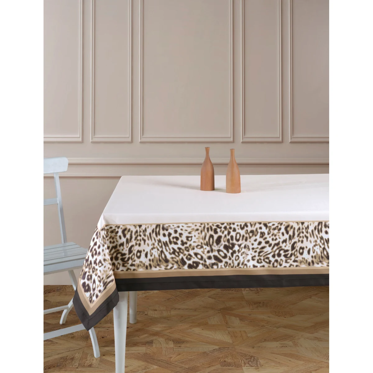 Manamo Leopard მაგიდის სუფრა დიჯიტალ პრინტით პოლიესტერის 140x250 სმ