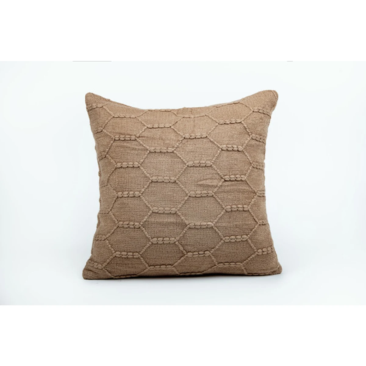 Manamo Honeycomb დეკორატიული ბალიშის პირი აკრილის ყავისფერი 45x45 სმ