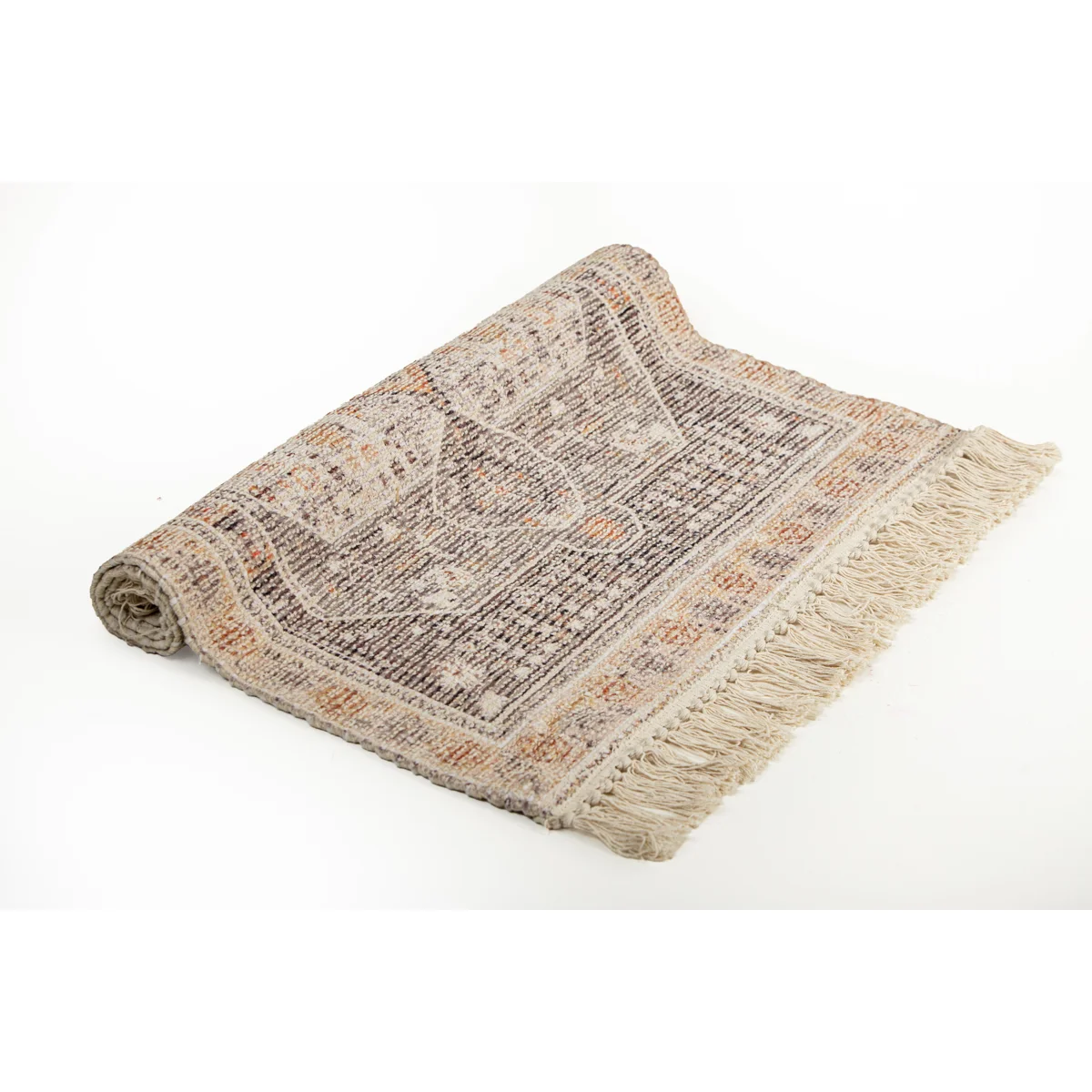 Manamo Anatolia  Rug Printed Fringed Brown 80x130 cm