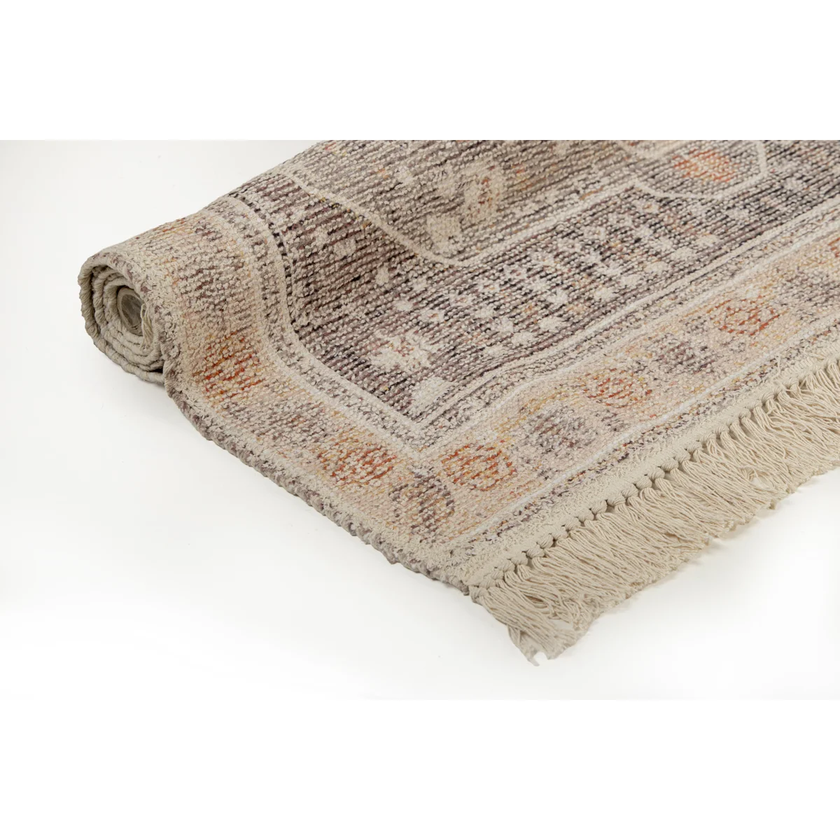 Manamo Anatolia  Rug Printed Fringed Brown 80x130 cm