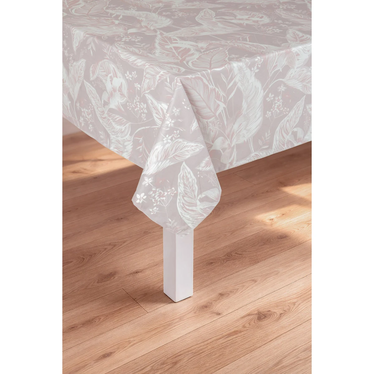 Manamo Flower  Table Cloth Polyester Cream Digital Printed 140x140 cm