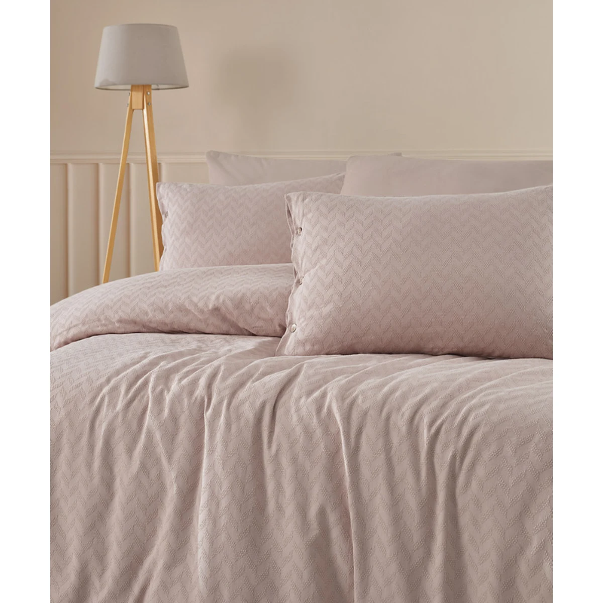 Manamo Nando Duvet Cover With Pillow Case Cotton Quartz  200x220 + 50x70 (2pcs)