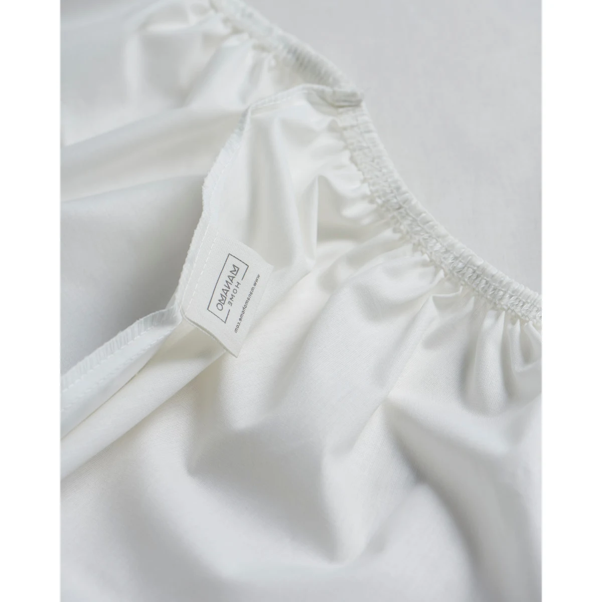 Manamo M&D Fitted Sheet Cotton Double Ecru 180x200+30 cm