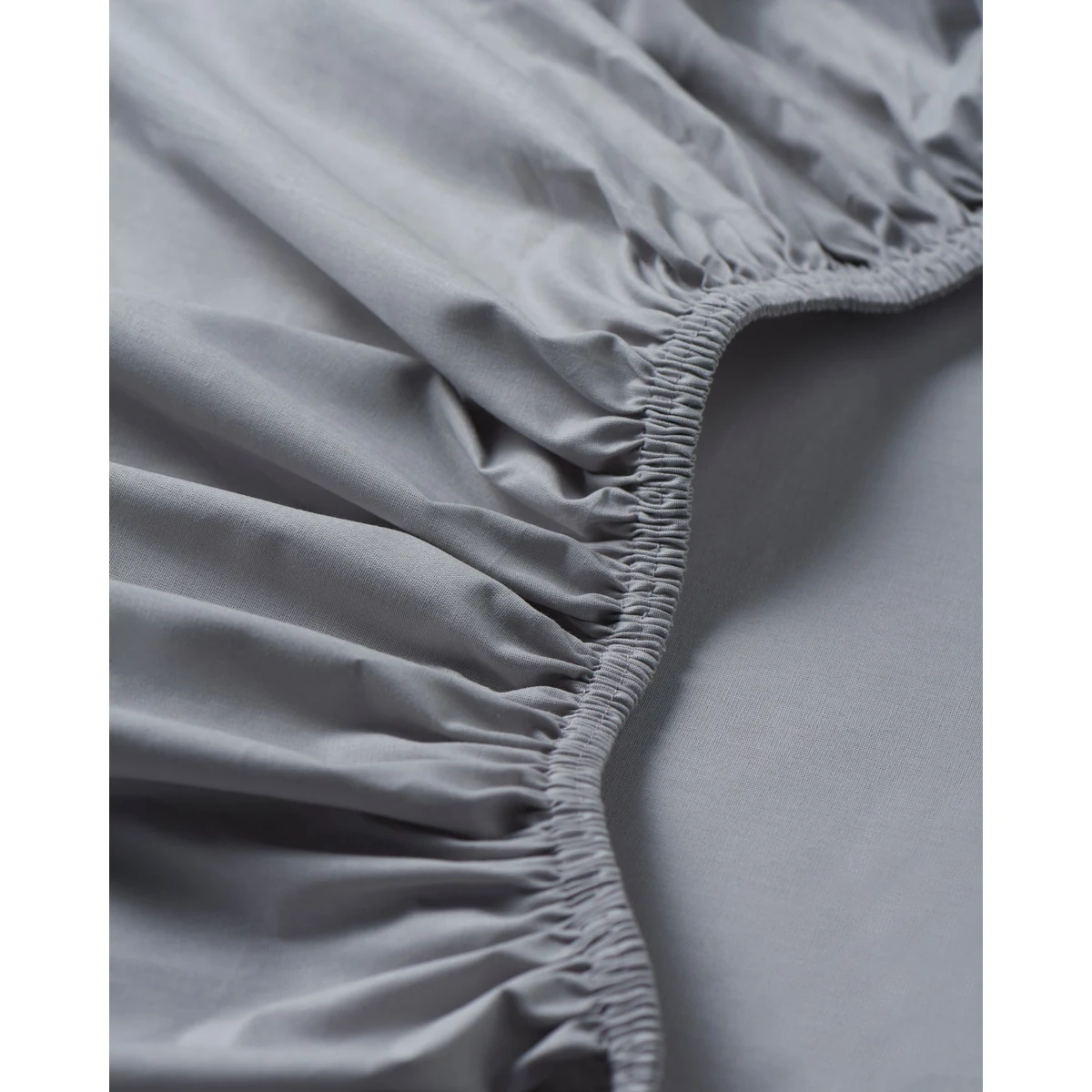 Manamo M&D Fitted Sheet Cotton Double Metal Gray 180x200+30 cm
