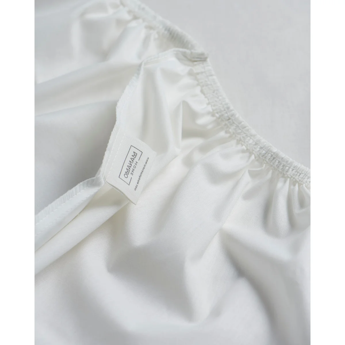 Manamo M&D Fitted Sheet Ecru Single 100x200+30 cm