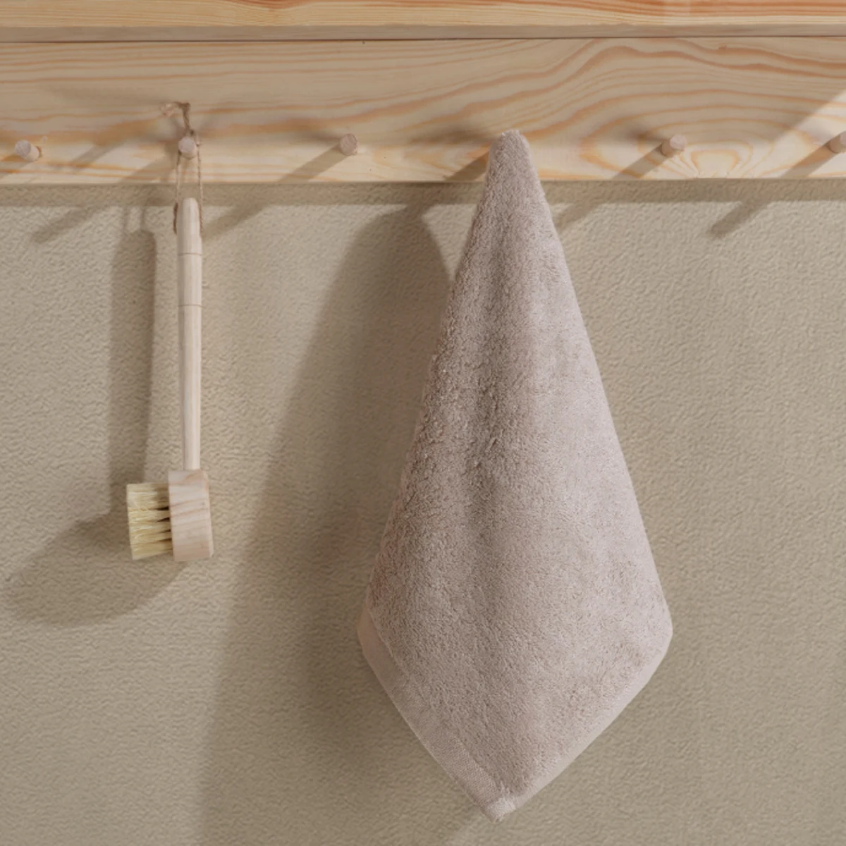 Manamo Pure Bamboo Hand Towel Beige 30x50 cm