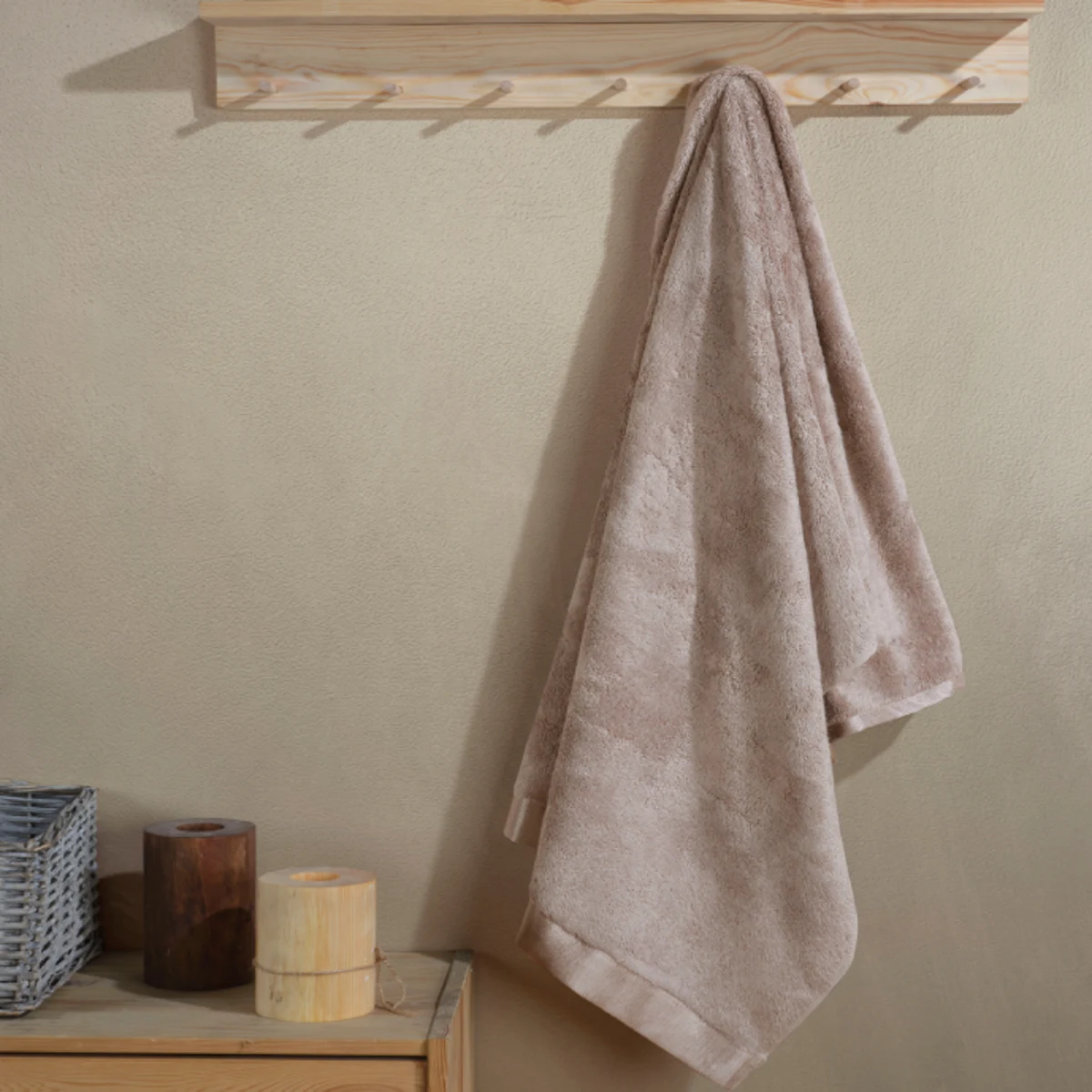 Manamo Pure Bamboo Bath Towel Beige 75x150 cm