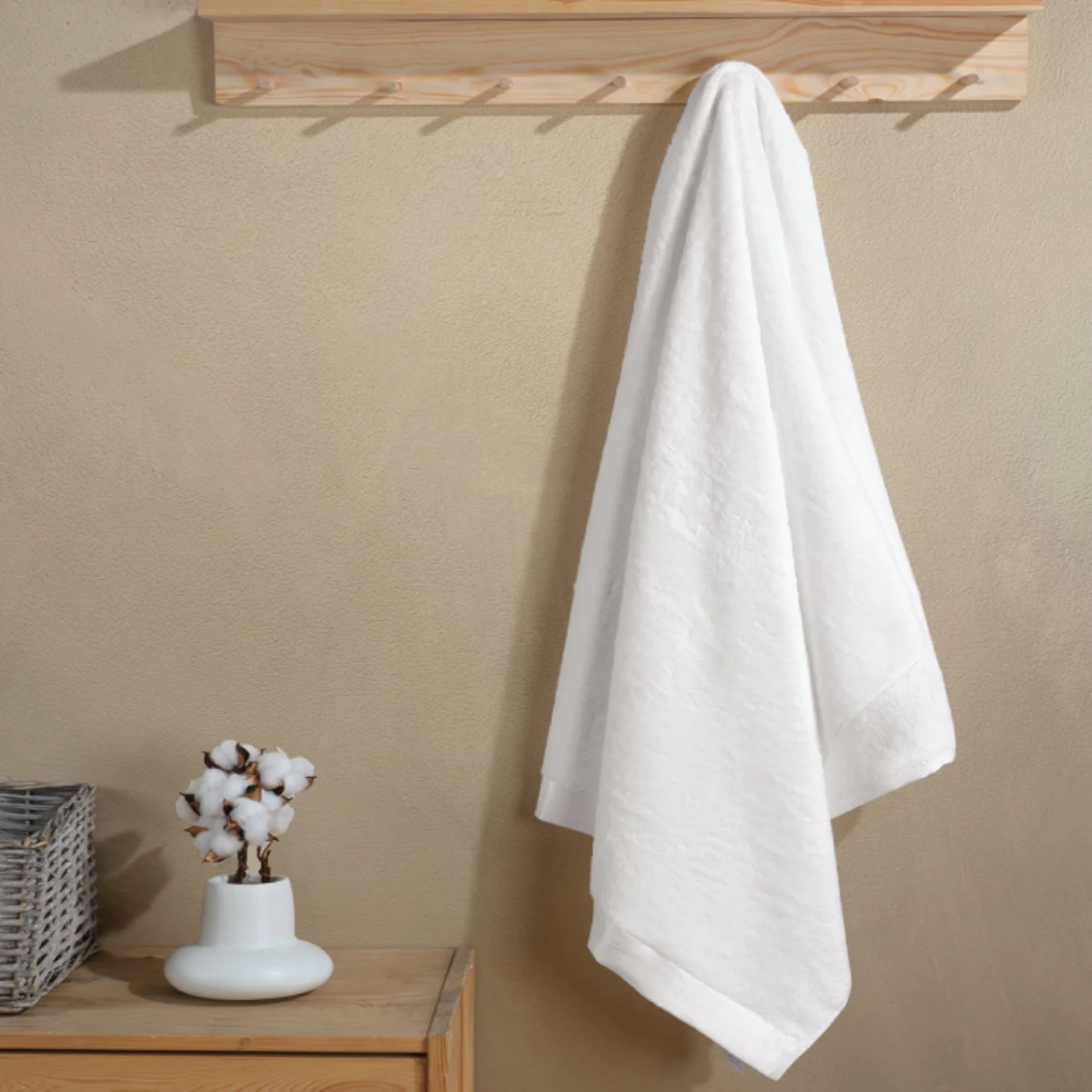Manamo Pure Bamboo Bath Towel White 75x150 