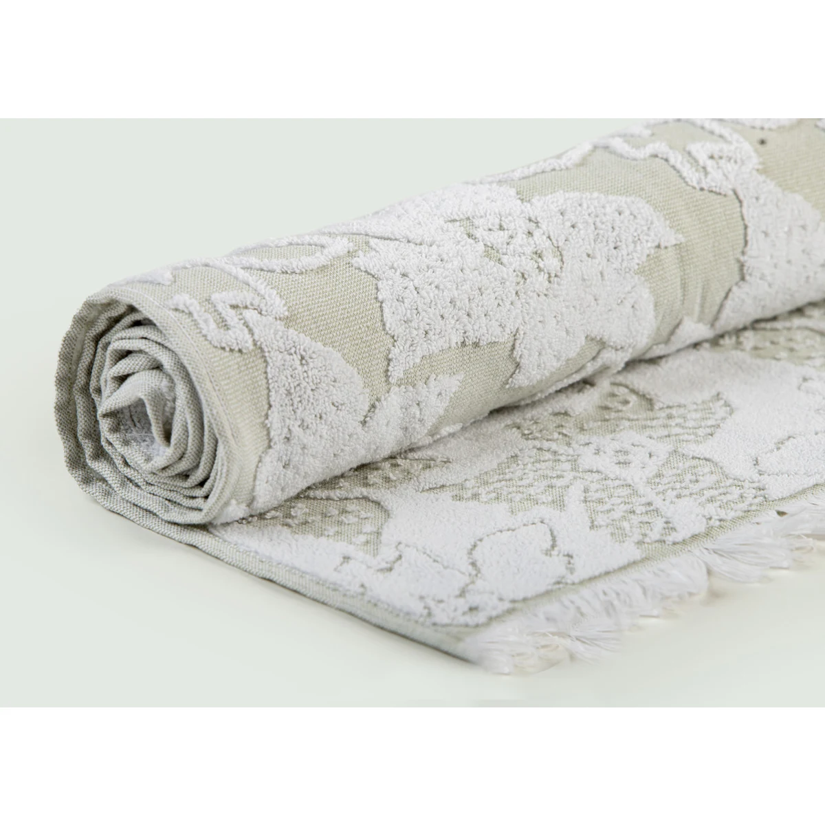 Manamo Valencia Jacquard Bath Towel Cotton Cameo 70x140 cm