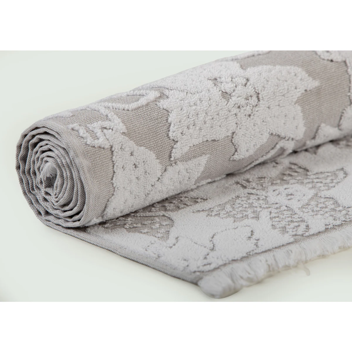 Manamo Valencia Jacquard Bath Towel Cotton Grey 70x140 cm