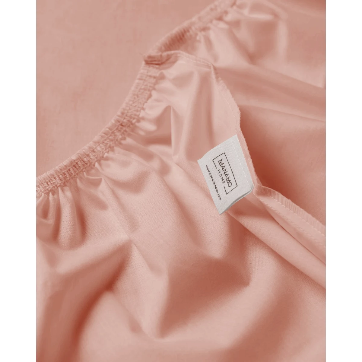 M&D FITTED SHEET  BLUSH  180X200+30