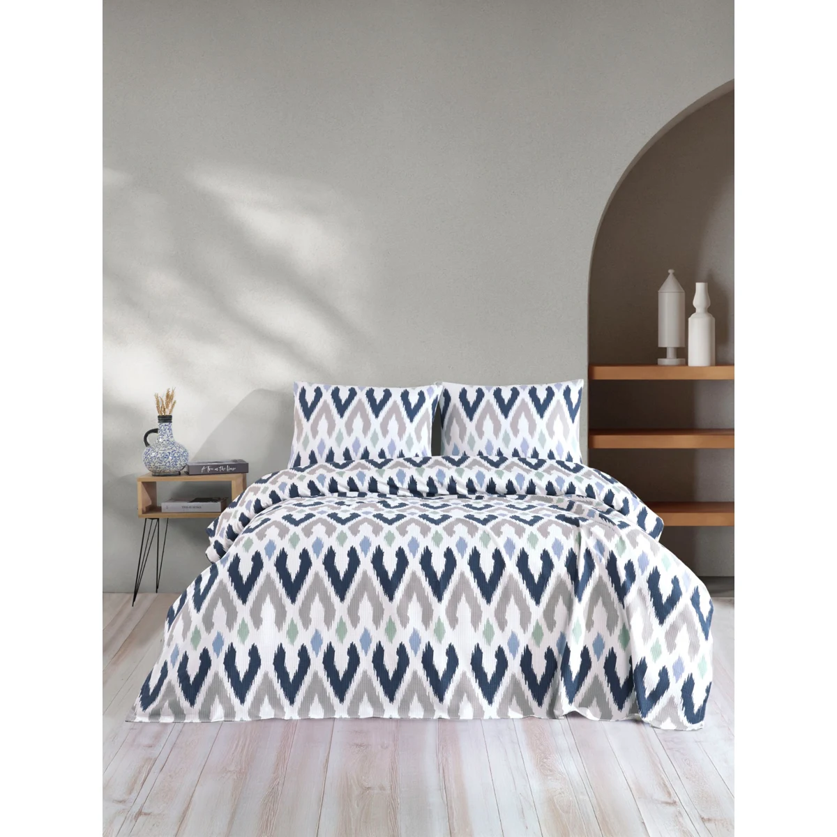 Manamo Penny Digital Printed Waffle Pique Double Size 200x220 cm