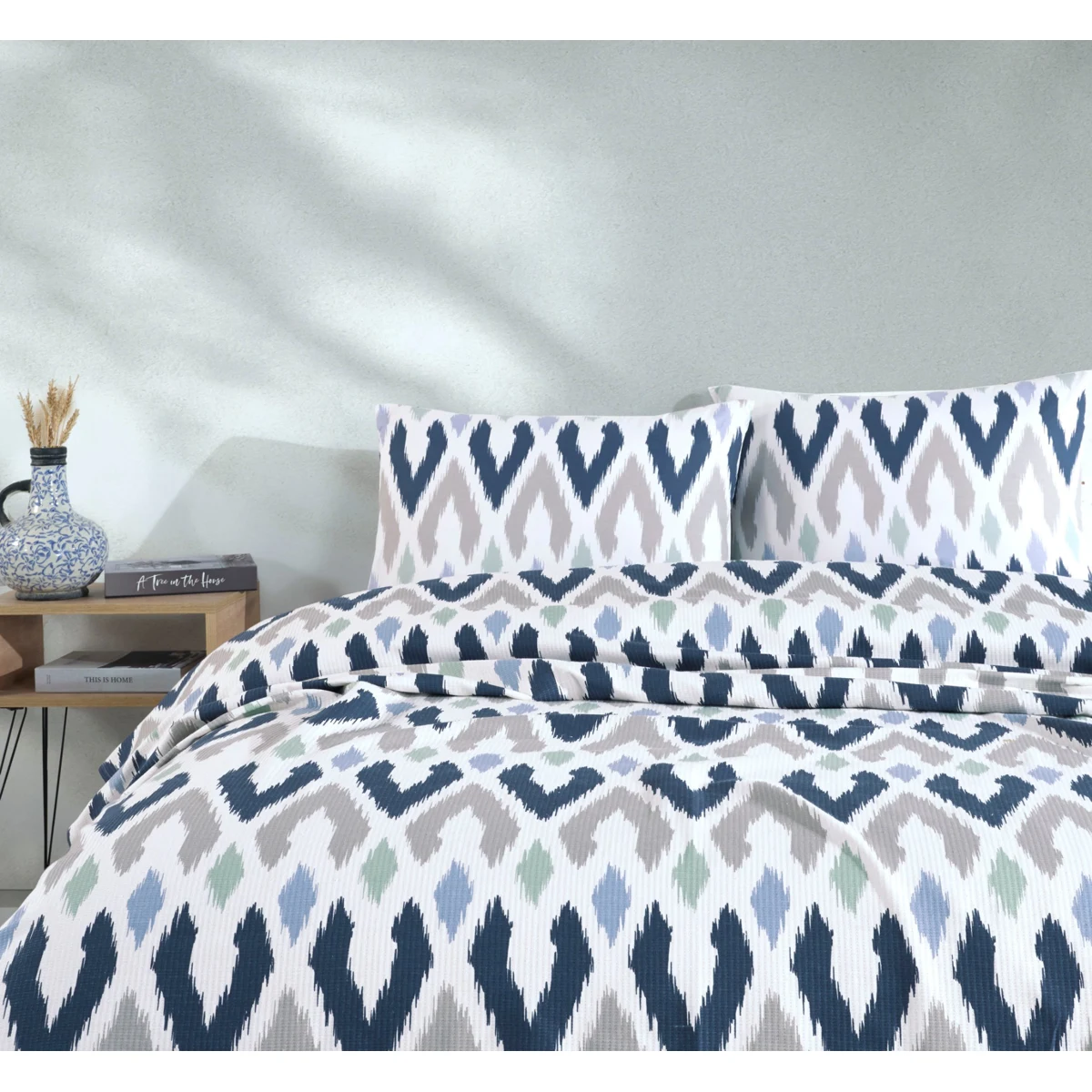 Manamo Penny Digital Printed Waffle Pique Double Size 200x220 cm