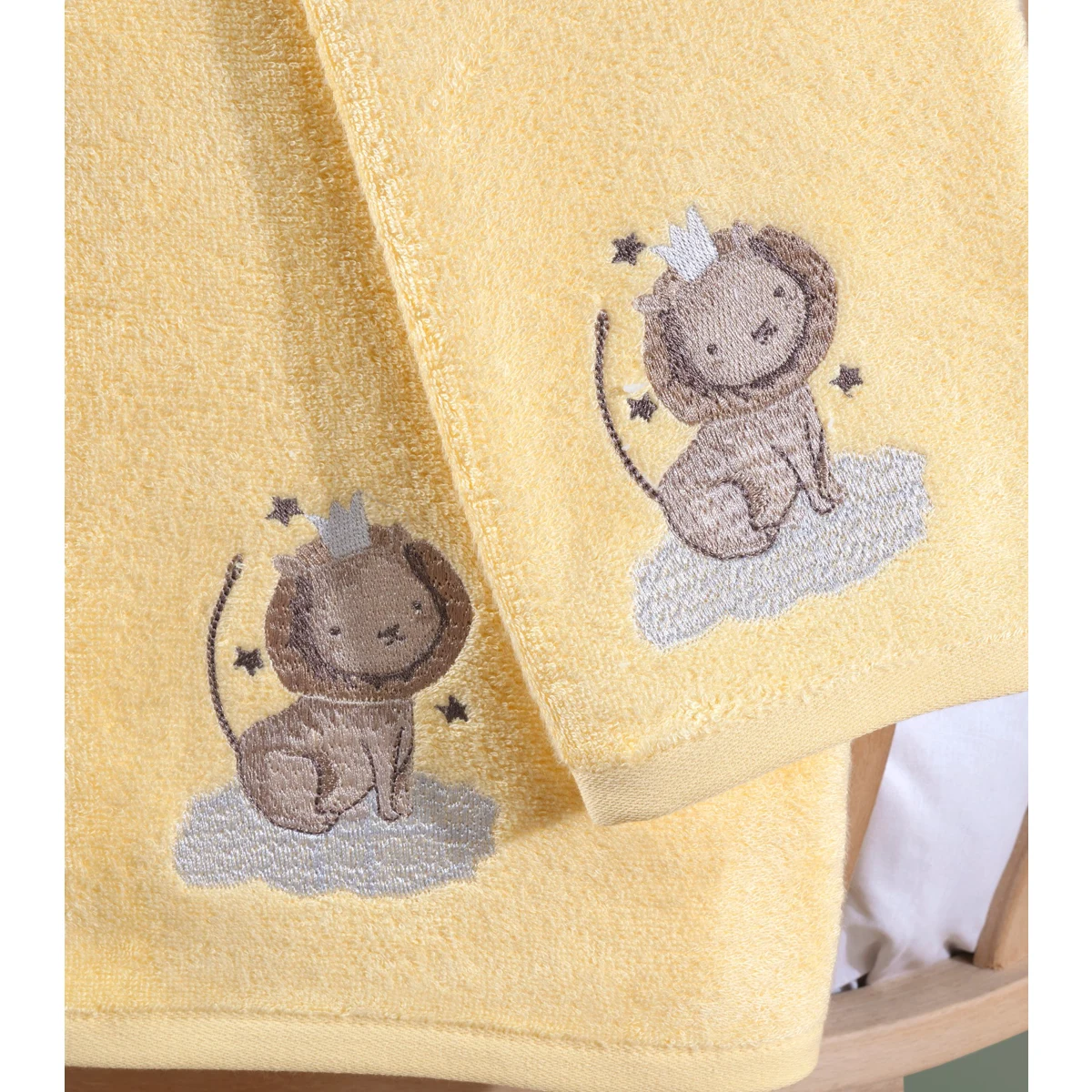 Manamo Baby Zoo ჩვილის ბამბუკის სახის პირსახოცი  50X80 სმ