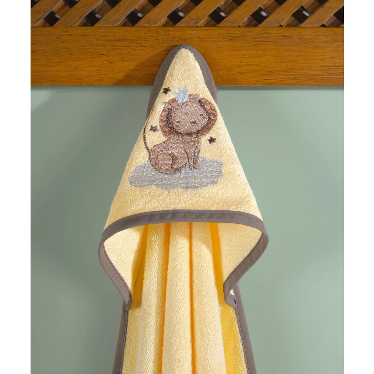 Manamo Baby Zoo Baby Hooded Towel  Yellow 90X90 cm