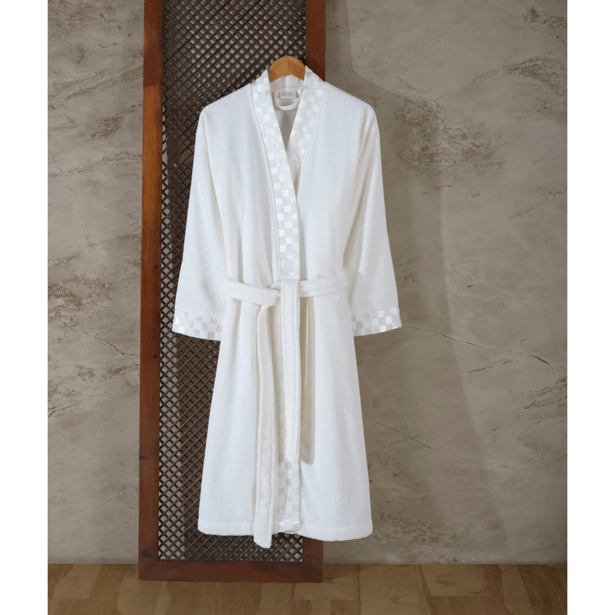 Manamo  Checker  ხალათი მიკროკოტონის კრემისფერი  L/XL
