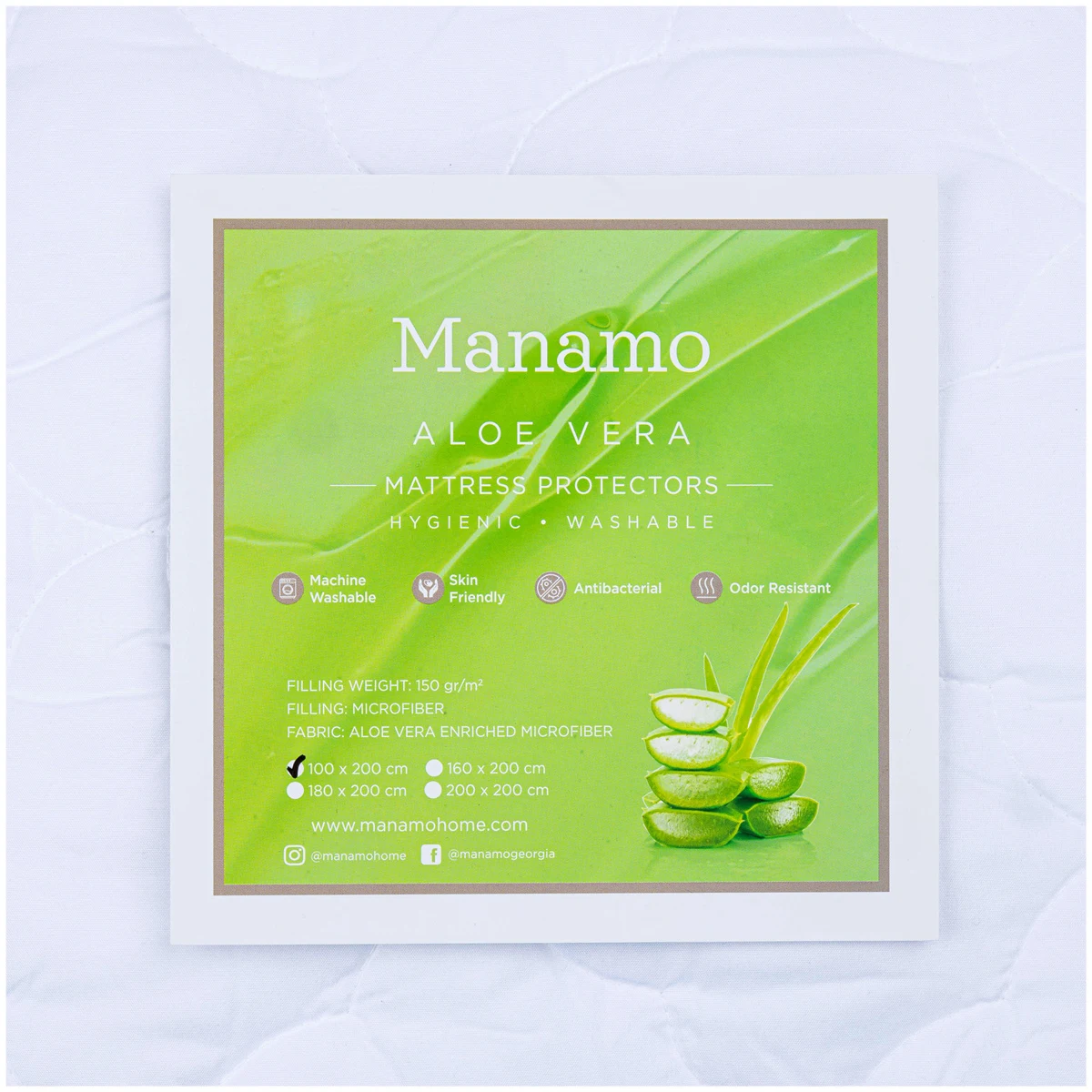 Manamo Aloe Vera Mattress Protector 100x200