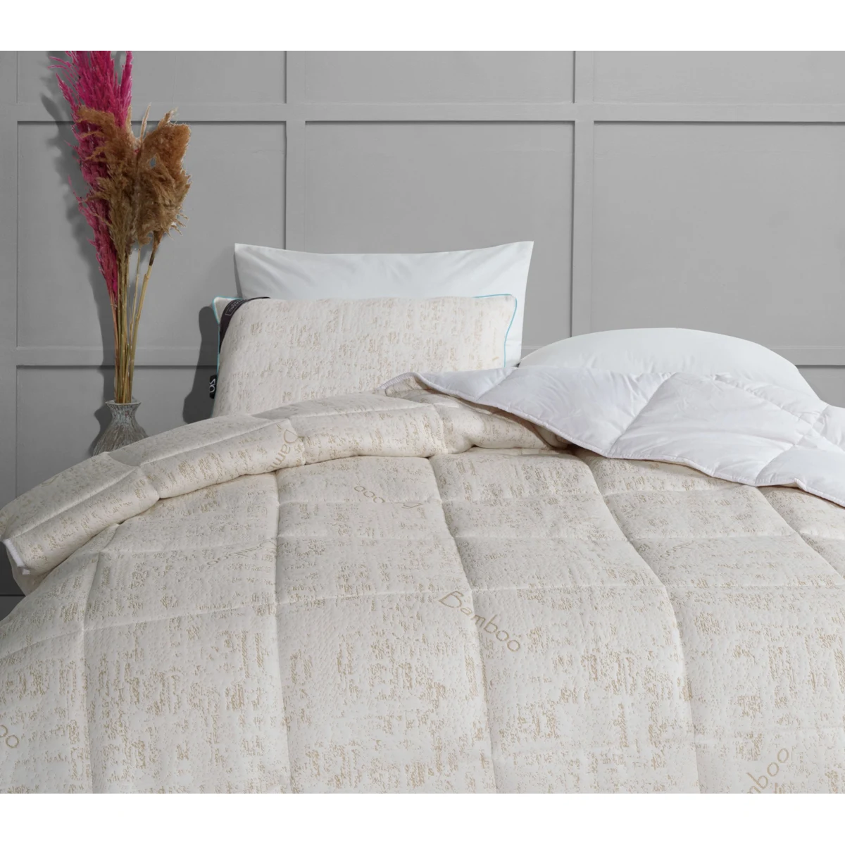 Manamo Knitted ბამბუკის საბანი ერთ საწოლიანი 155x215