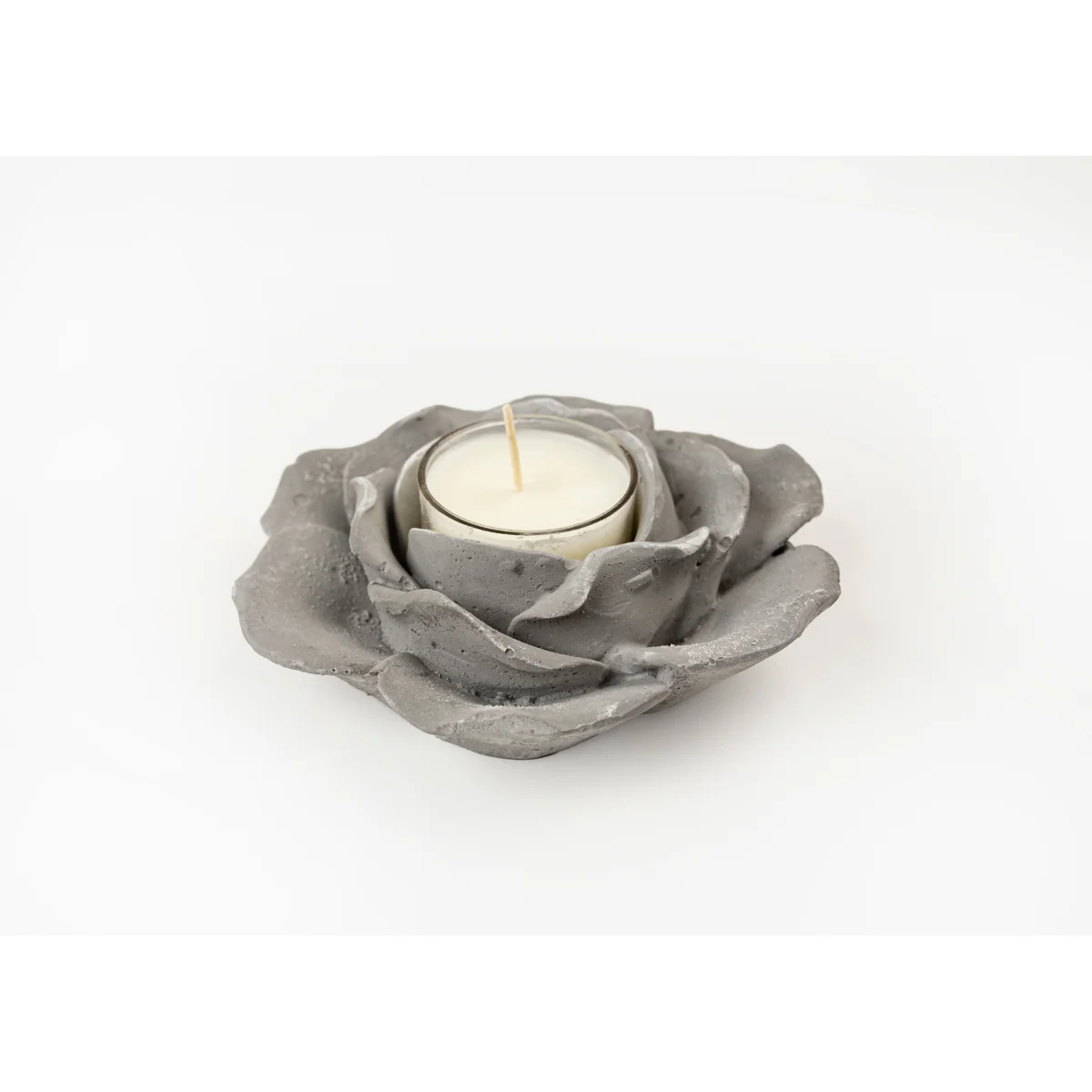 Manamo Amber Vanilla  Scented Stone Candle Holder  Black