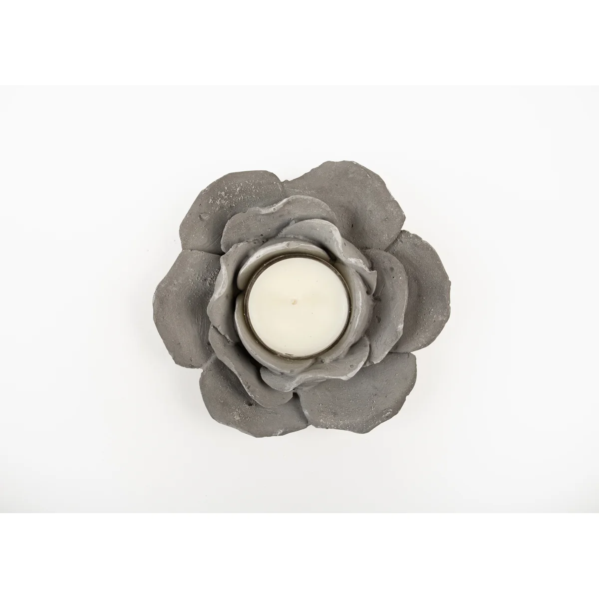 Manamo Amber Vanilla  Scented Stone Candle Holder  Black