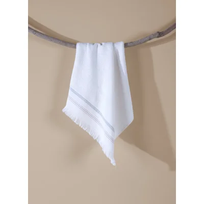 Manamo Sapphire Face Towel Bamboo/Cotton Ecru Peshterry 50x90 cm