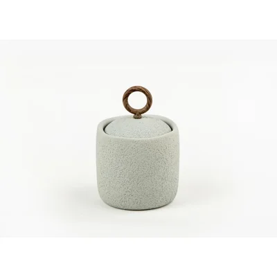Manamo Elegance Cotton Cover Polyresin Gray  9.3x9.3x12.9 cm