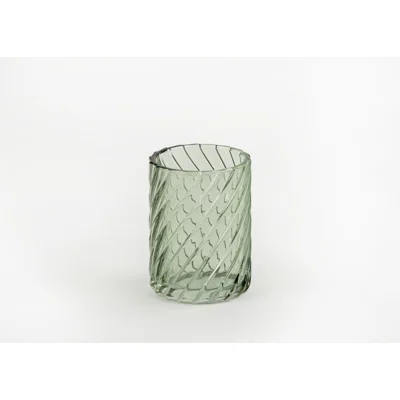 Manamo Pearl Toothpaste Dispenser Glass Green  8.2x8.2x11 cm