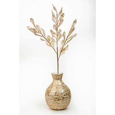 Manamo Leaves Branch Artificial Flower  Mink  103 cm