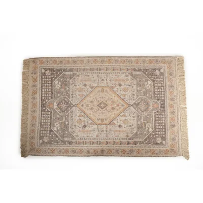 Manamo Anatolia  Rug Printed Fringed Brown 80x130 cm